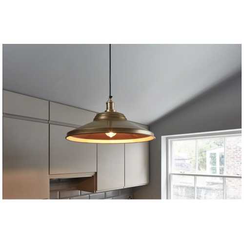 Industville Brooklyn Giant Step Pendant Light 18 Inch Brass Naken Interiors 6731